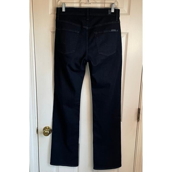 7 For All Mankind Austyn Jeans Straight Leg Dark Wash Mid-Rise Sz 29 Blue - Picture 3 of 16
